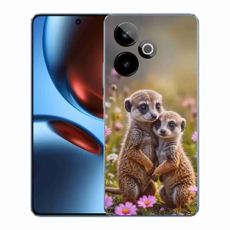 Hit Sezóny Gelový kryt mmCase na Realme GT7 5G/GT 7T 5G - surikatí duo