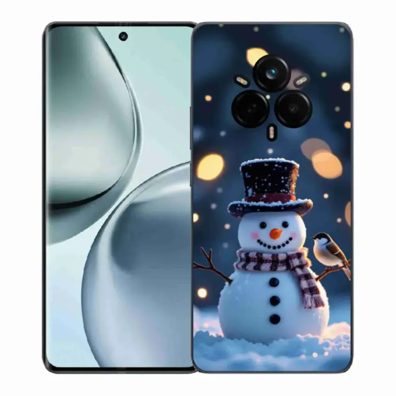 Expresní Doručení Gelový kryt mmCase na Realme 14 Pro 5G - vánoční sněhulák