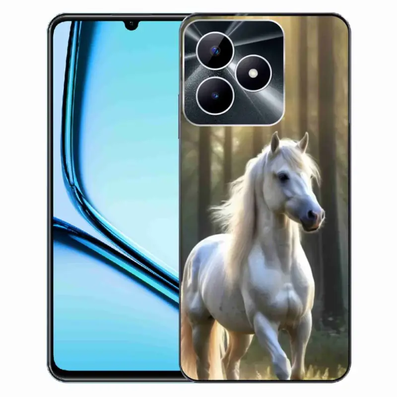 Nová Kolekce Gelový kryt mmCase na Realme Note 50 - bílý kůň 3