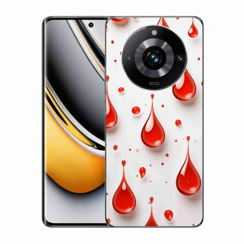 Gelový kryt mmCase na Realme 11 Pro 5G/11 Pro+ 5G - červené kapky Tovární Cena