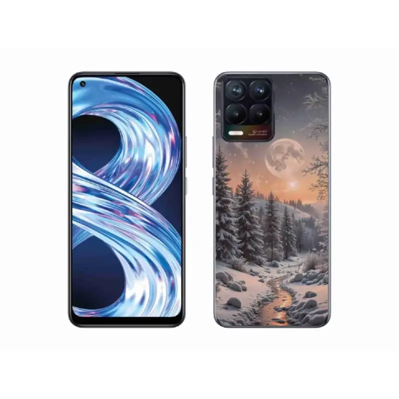 Gelový kryt mmCase na Realme 8 4G - zimní krajina 2 Speciální Cena