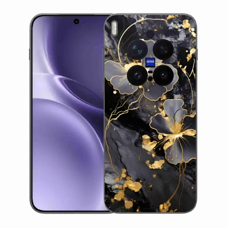 Kup Teď Gelový kryt mmCase na Vivo X300 Pro 5G - zlaté květy