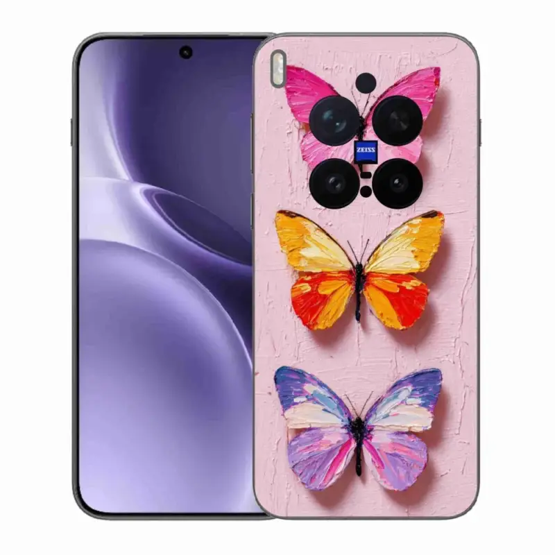 Gelový kryt mmCase na Vivo X300 Pro 5G - motýlí trojice Sleva