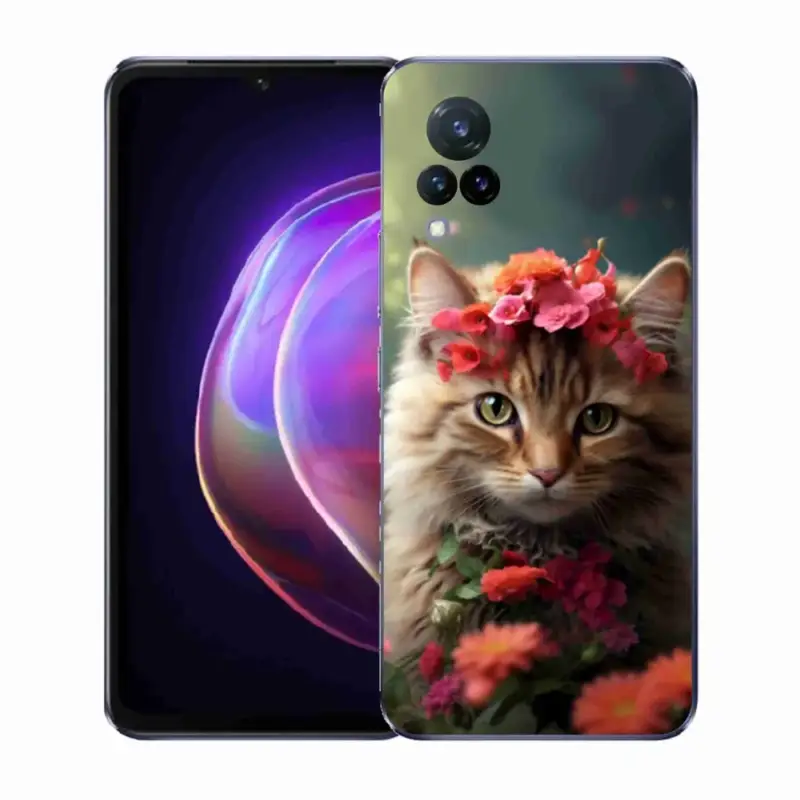 Sleva Gelový kryt mmCase na Vivo V21 4G/5G - kočíčí princezna