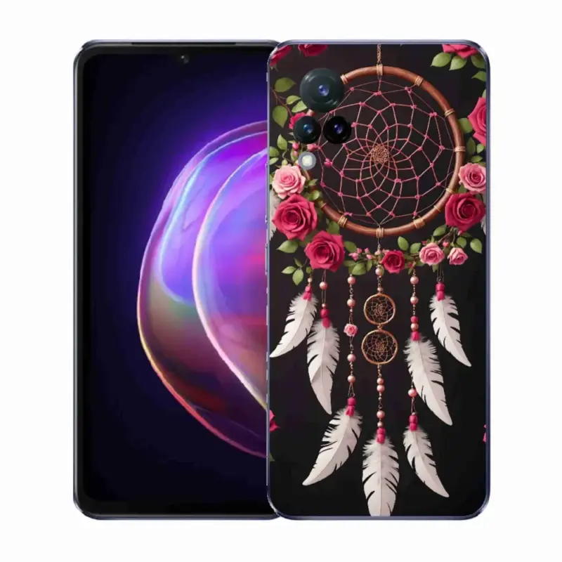Gelový kryt mmCase na Vivo V21 4G/5G - lapač snů s růžemi Vrácení Zdarma