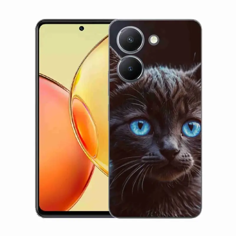 Poslední Šance Gelový kryt mmCase na Vivo Y36 - černé kotě 2