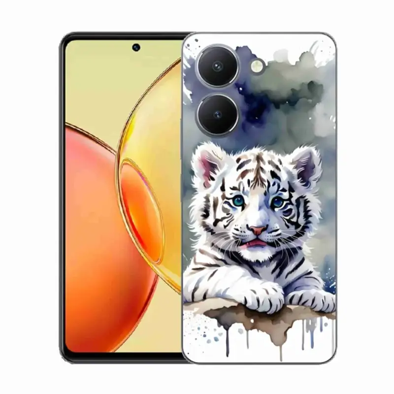 Gelový kryt mmCase na Vivo Y36 - mládě bílého tygra Značkový