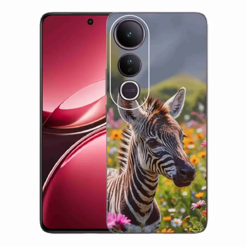 Akční Cena Gelový kryt mmCase na Vivo V50 Lite 4G/5G - zebra na louce
