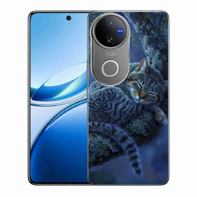 Gelový kryt mmCase na Vivo V50 5G - spící kočka Sleva
