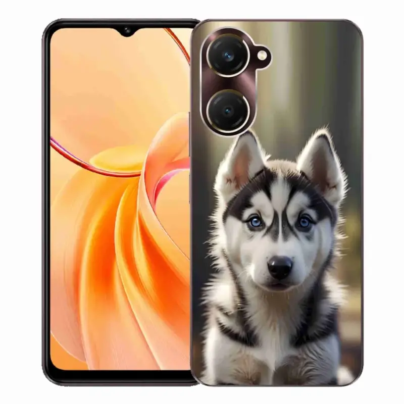 Ověřený Gelový kryt mmCase na Vivo Y28s 5G - roztomilý sibiřský husky