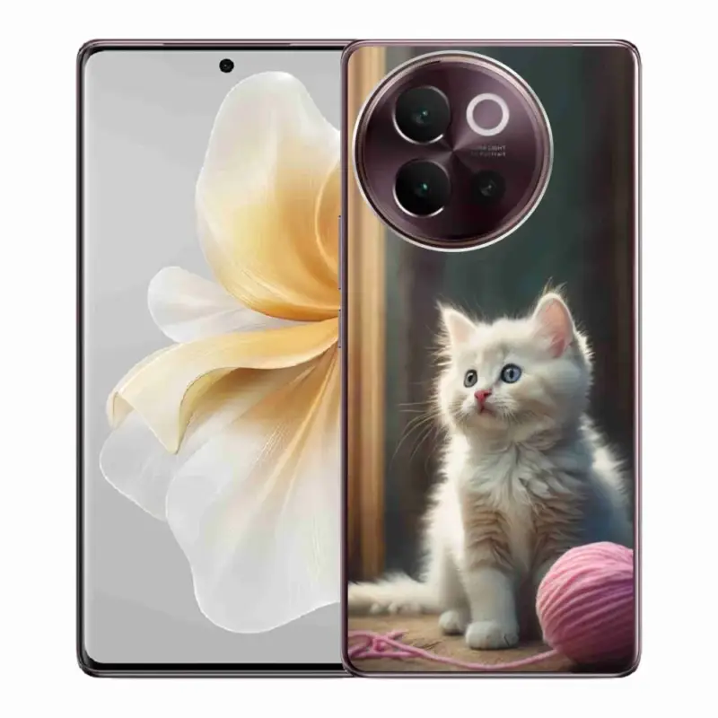 Vrácení Zdarma Gelový kryt mmCase na Vivo V40 Lite 5G - bílé kotě 2