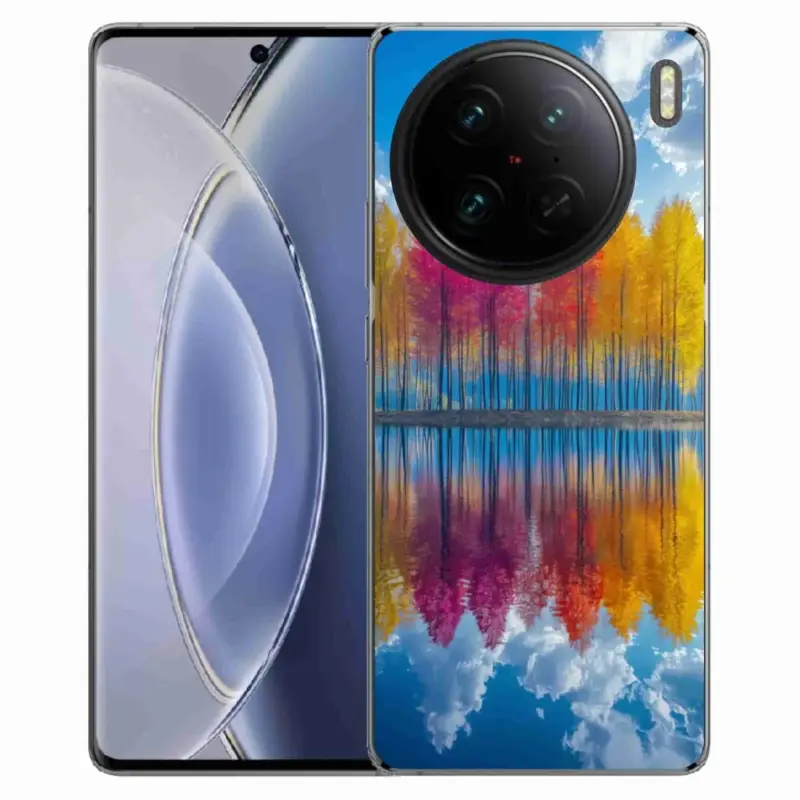 Gelový kryt mmCase na Vivo X90 Pro - barevné stromy Omezená Nabídka