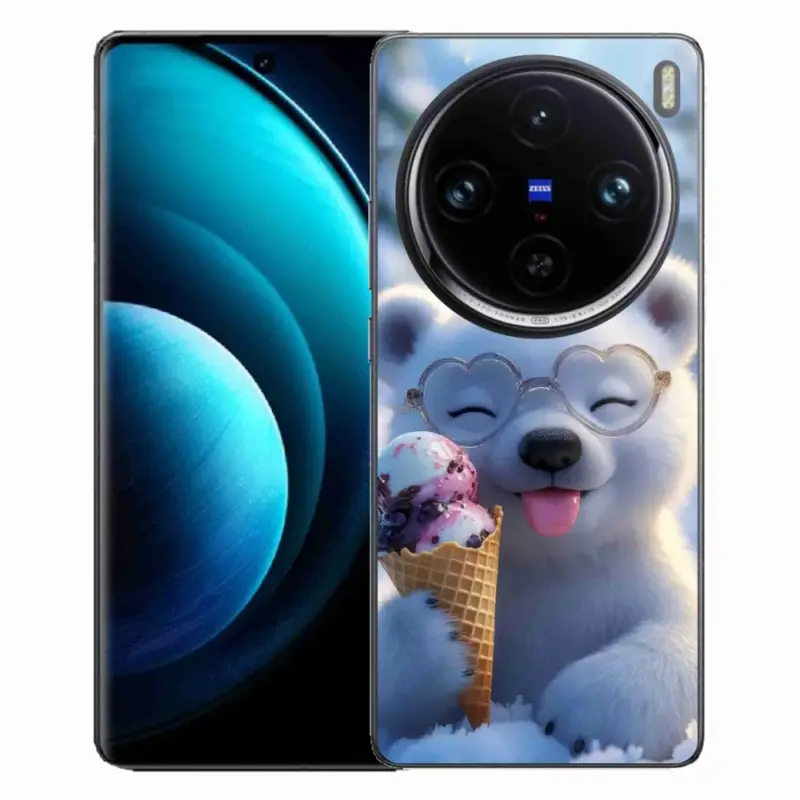 Gelový kryt mmCase na Vivo X100 Pro 5G - medvídek se zmrzlinou Cenový Hit