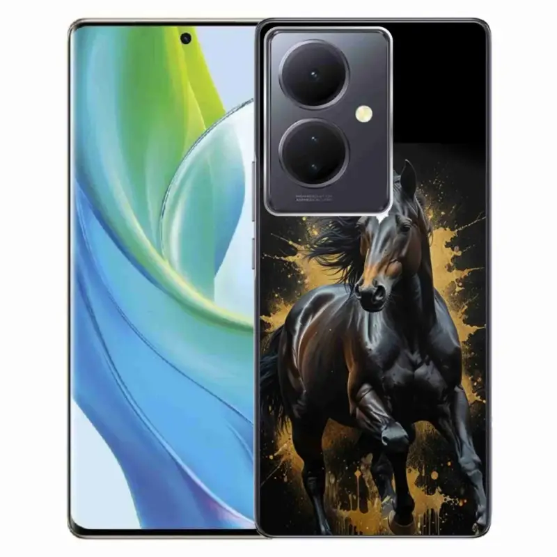 Akční Cena Gelový kryt mmCase na Vivo V29 Lite 5G - elegantní černý hřebec