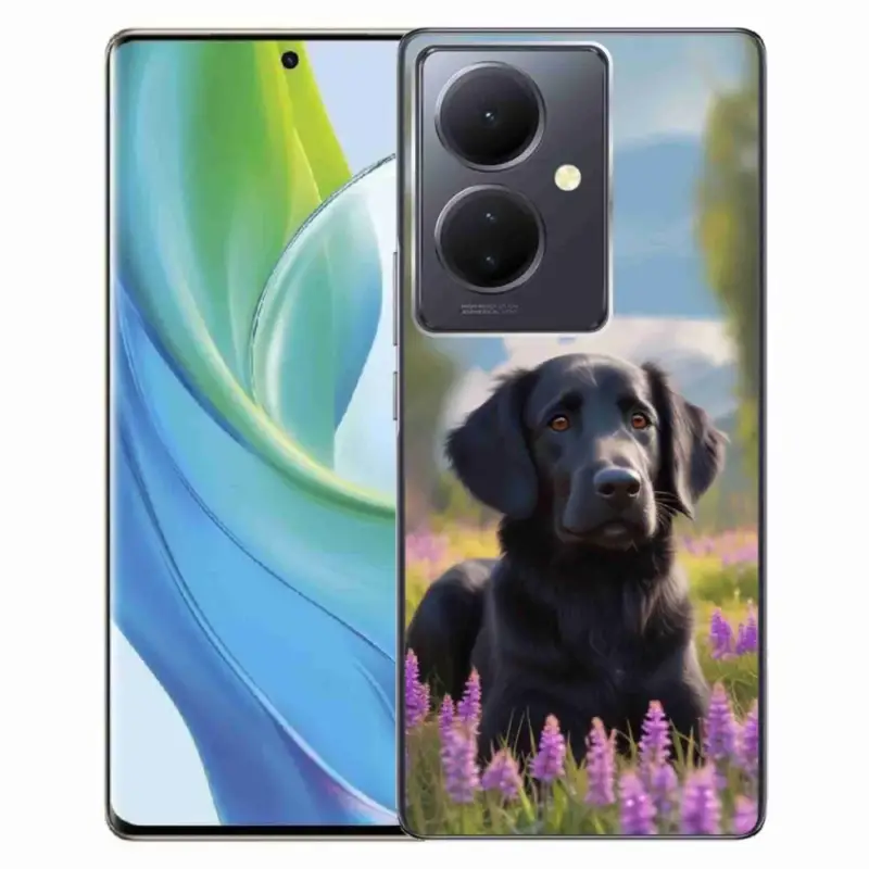 Novinka Gelový kryt mmCase na Vivo V29 Lite 5G - elegantní černý retrívr