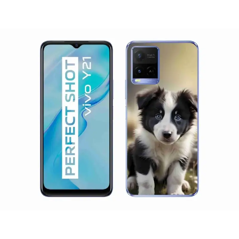 Finální Výprodej Gelový kryt mmCase na Vivo Y21/Y21s/Y33s - roztomilá border kolie