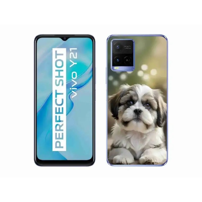 Gelový kryt mmCase na Vivo Y21/Y21s/Y33s - roztomilý shih-tzu Bezpečná Platba