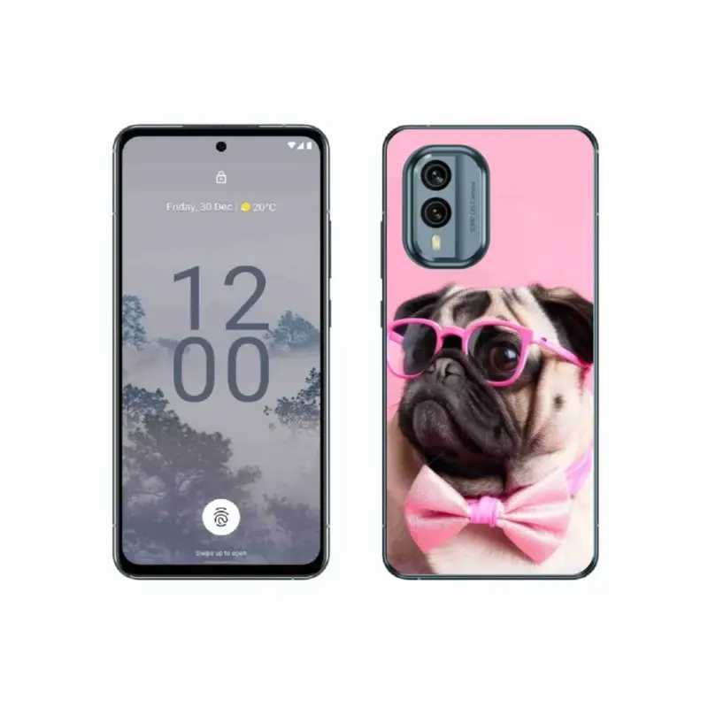 Oblíbený Gelový kryt mmCase na Nokia X30 5G - stylový mops
