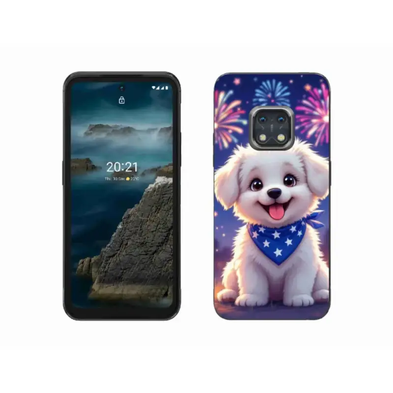 Nízká Cena Gelový kryt mmCase na Nokia XR20 - slavnostní štěně