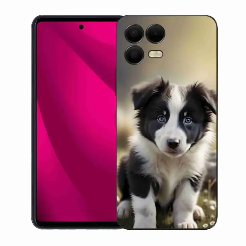 Gelový kryt mmCase na T phone 3 Pro - roztomilá border kolie Cenově Výhodný