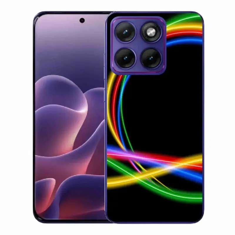 Gelový kryt mmCase na Motorola Edge 70 Fusion - neonové kruhy Značkový