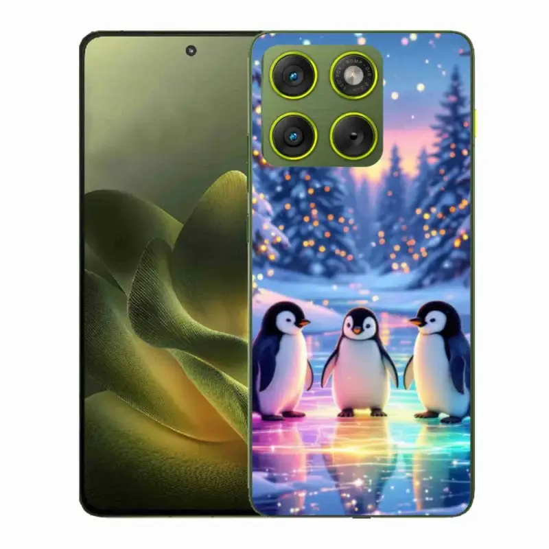 Pouze Dnes Gelový kryt mmCase na Motorola Edge 70 - tučnáci