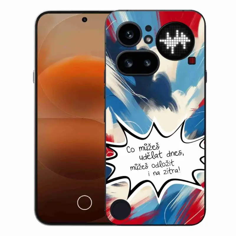 Gelový kryt mmCase na Nothing Phone (4a) - vtipný text 9 bílé pozadí Cenově Výhodný