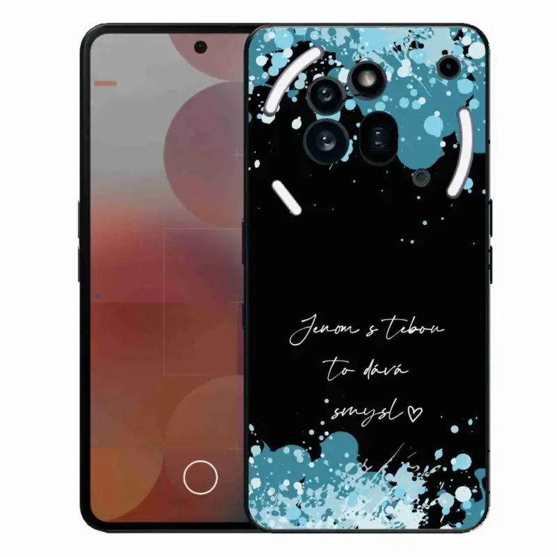 Hit Sezóny Gelový kryt mmCase na Nothing Phone (3a) Pro - zamilovaný text černé pozadí