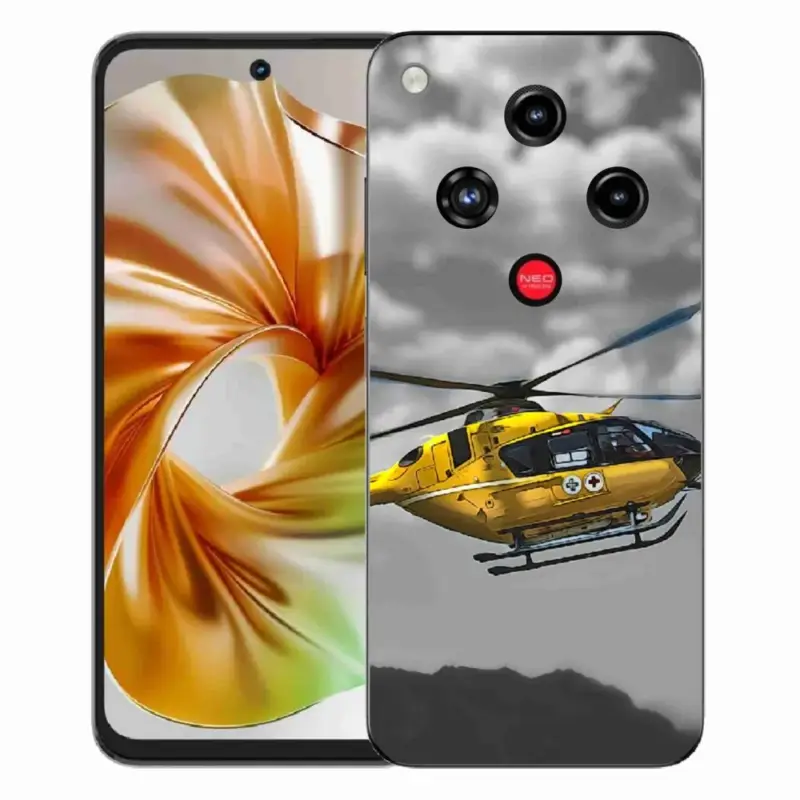 Autentický Gelový kryt mmCase na ZTE Nubia Focus 2 - žlutá helikoptéra
