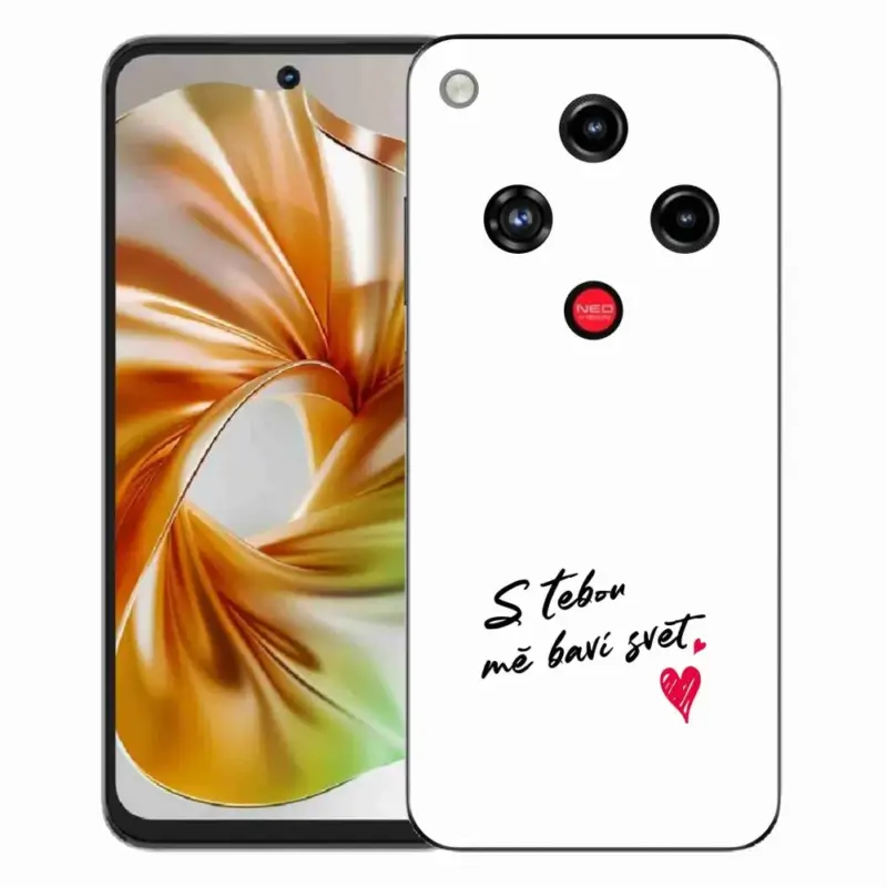 Víkendová Akce Gelový kryt mmCase na ZTE Nubia Focus 2 - zamilovaný text 1 bílé pozadí
