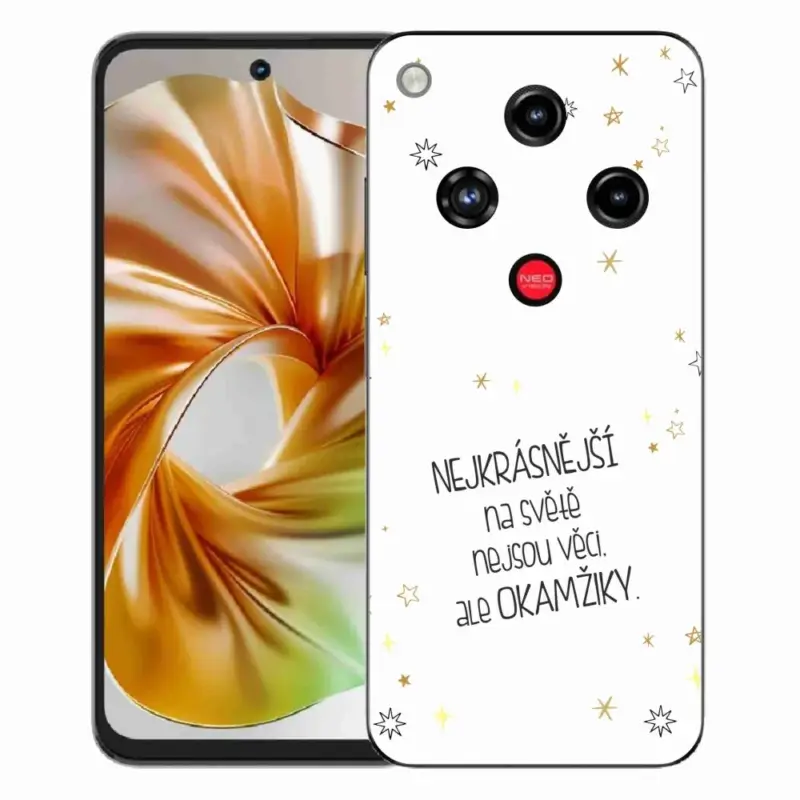 Pouze Dnes Gelový kryt mmCase na ZTE Nubia Focus 2 - citát 4 bílé pozadí