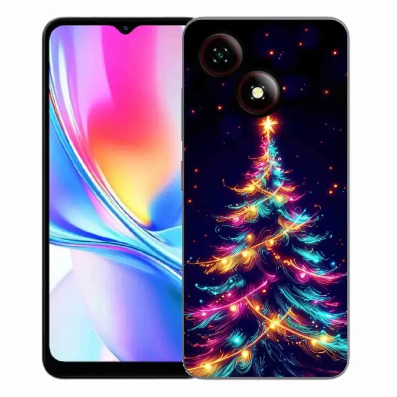 Gelový kryt mmCase na ZTE Blade A35E - neonový vánoční stromek Horká Nabídka