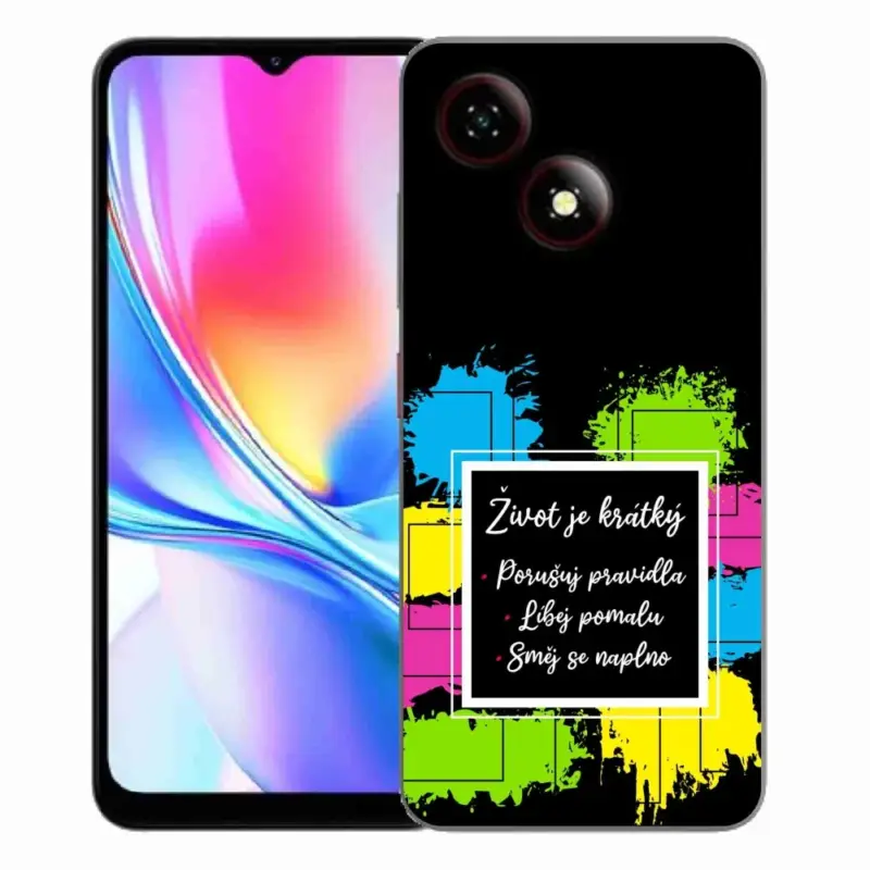 Speciální Cena Gelový kryt mmCase na ZTE Blade A35E - citát 5 černé pozadí