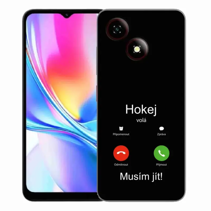 Gelový kryt mmCase na ZTE Blade A35E - hokej volá černé pozadí Vysoce Kvalitní