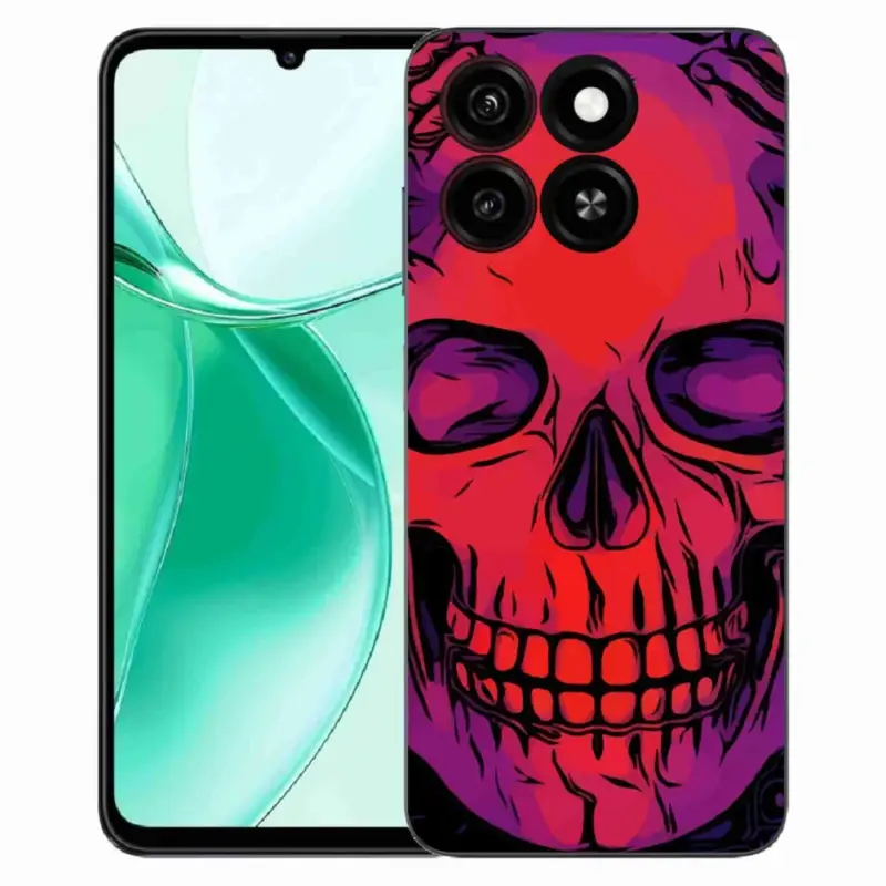 Gelový kryt mmCase na ZTE Blade A35 - lebka Oblíbený