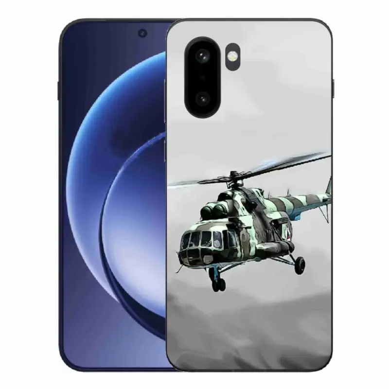 Gelový kryt mmCase na One Plus 15R - vojenský vrtulník Jen Po Omezenou Doba