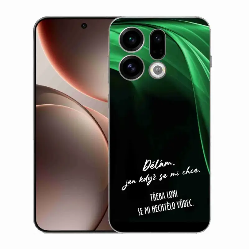 Gelový kryt mmCase na Oppo Find X9 - vtipný text 12 černé pozadí Speciální Cena
