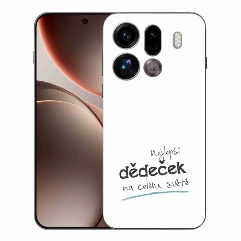 Rychlé Dodání Gelový kryt mmCase na Oppo Find X9 Pro - nejlepší dědeček 3 bílé pozadí