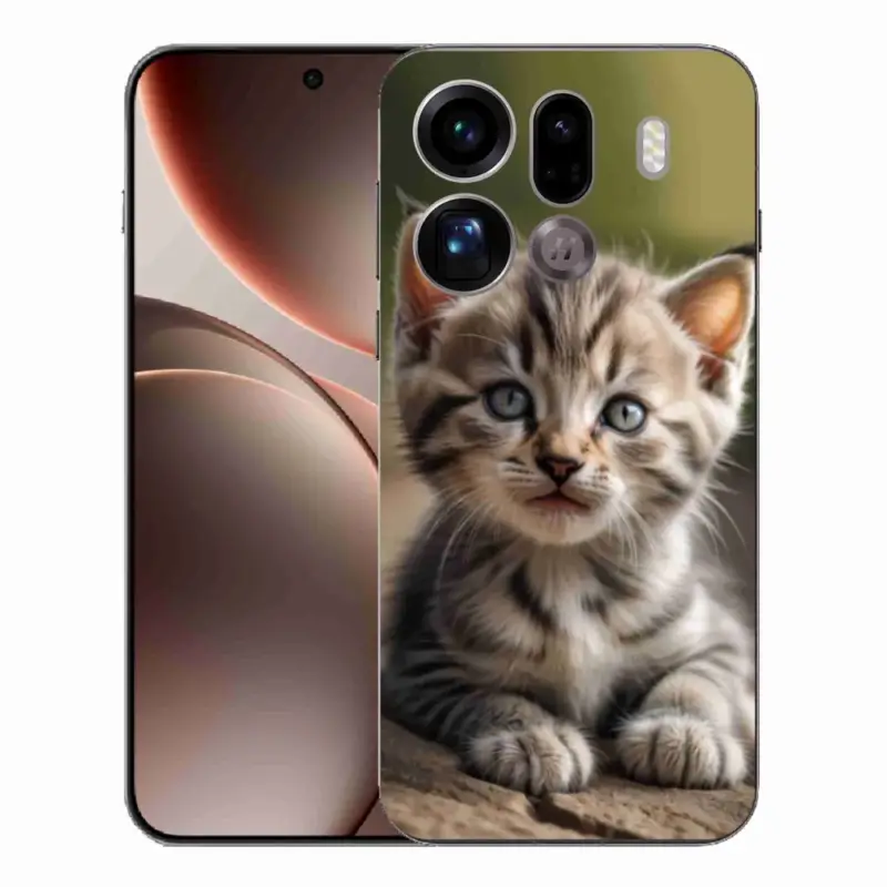 Gelový kryt mmCase na Oppo Find X9 Pro - roztomilé kotě 9 Omezená Nabídka