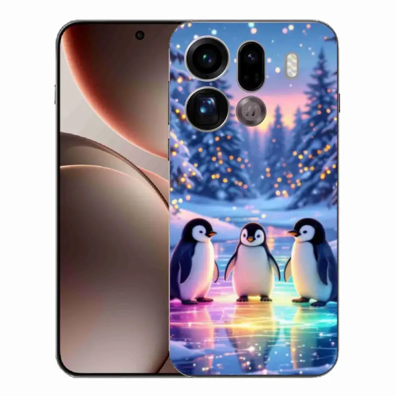 Gelový kryt mmCase na Oppo Find X9 Pro - tučnáci Akční Nabídka