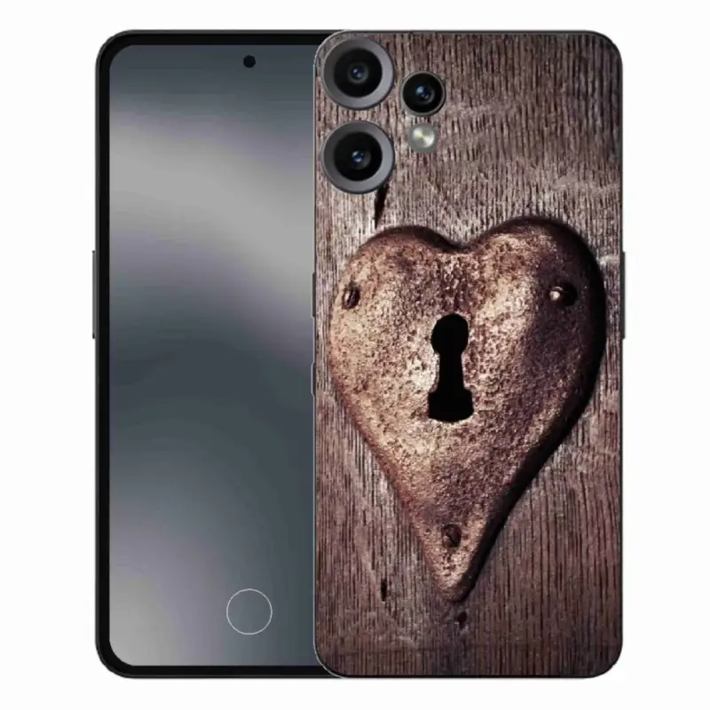 Poslední Šance Gelový kryt mmCase na Nothing CMF Phone 2 Pro - zámek ve tvaru srdce
