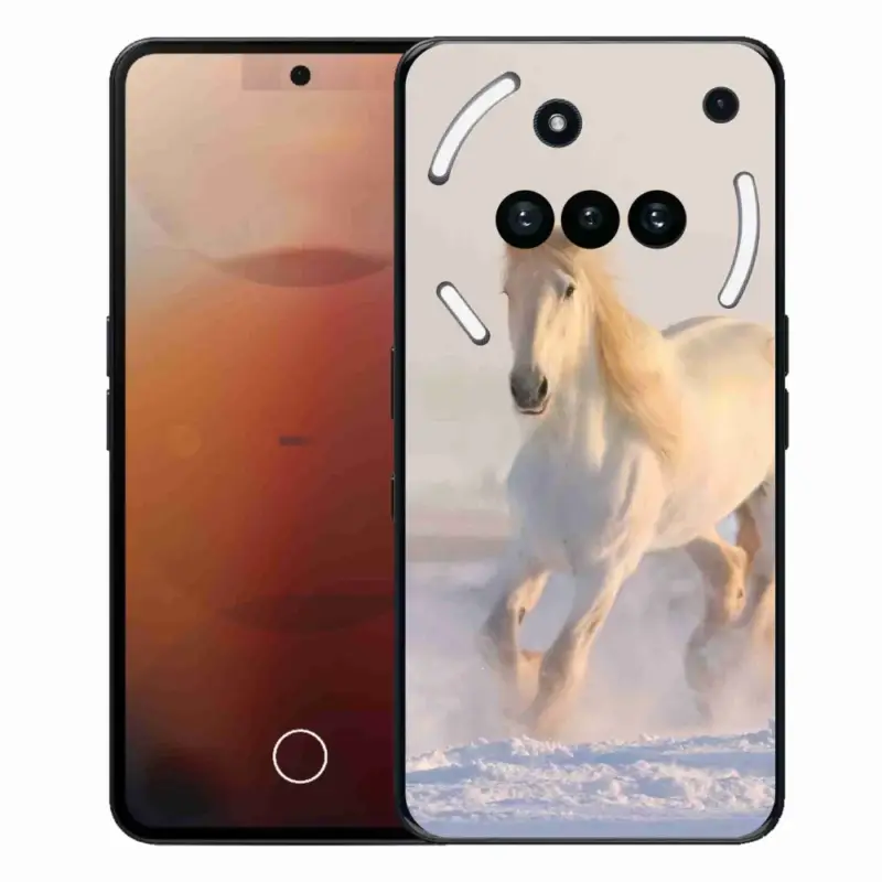 Akční Nabídka Gelový kryt mmCase na Nothing Phone (3a) - kůň ve sněhu