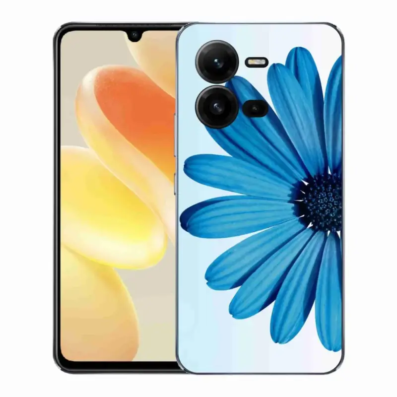 Poslední Šance Gelový kryt mmCase na Vivo X80 Lite - modrá kopretina