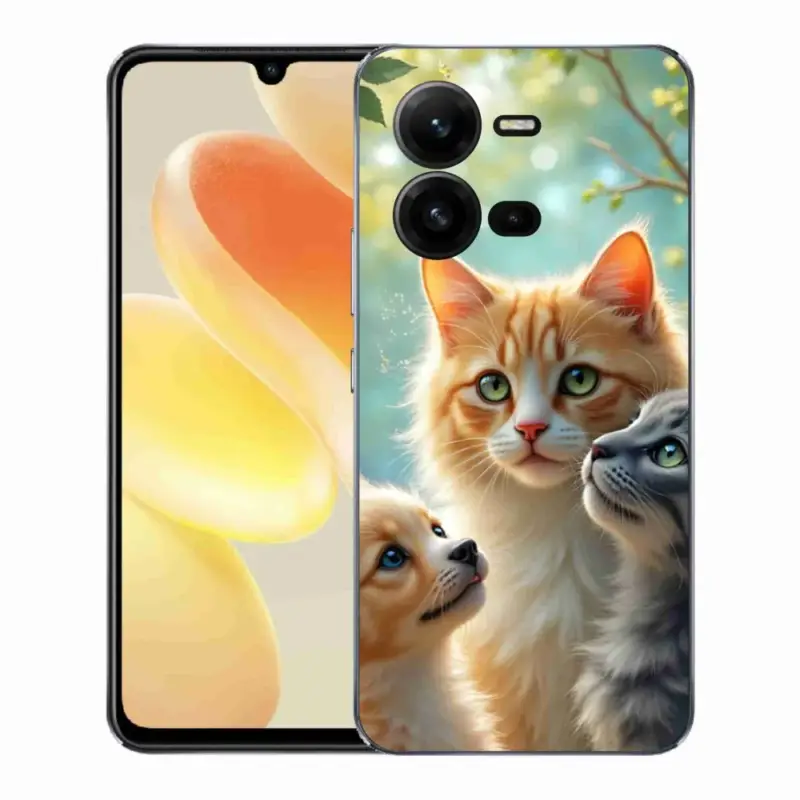 Gelový kryt mmCase na Vivo X80 Lite - zvířecí přátelství 2 Sezónní Sleva