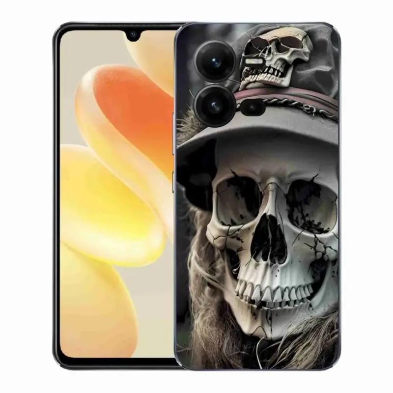 Gelový kryt mmCase na Vivo X80 Lite - temná lebka Expresní Doručení