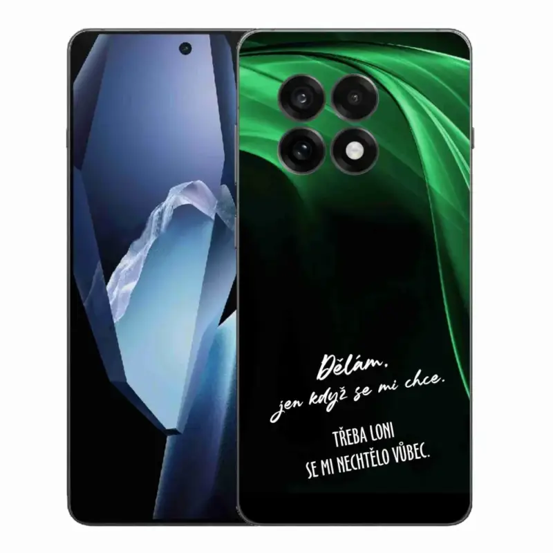 Odeslání Ihned Gelový kryt mmCase na One Plus 13R - vtipný text 12 černé pozadí