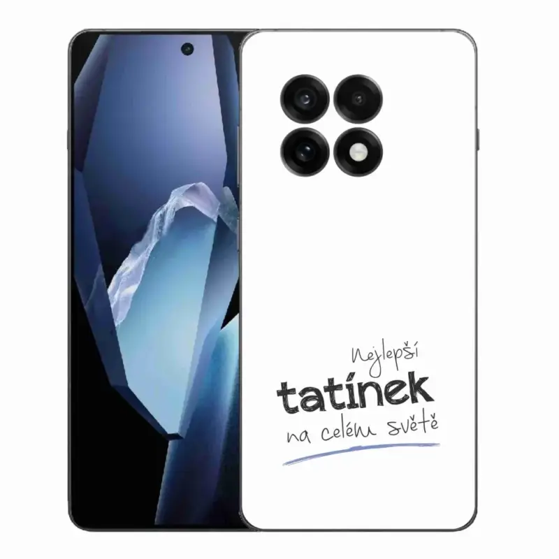 Levný Gelový kryt mmCase na One Plus 13R - nejlepší tatínek 4 bílé pozadí