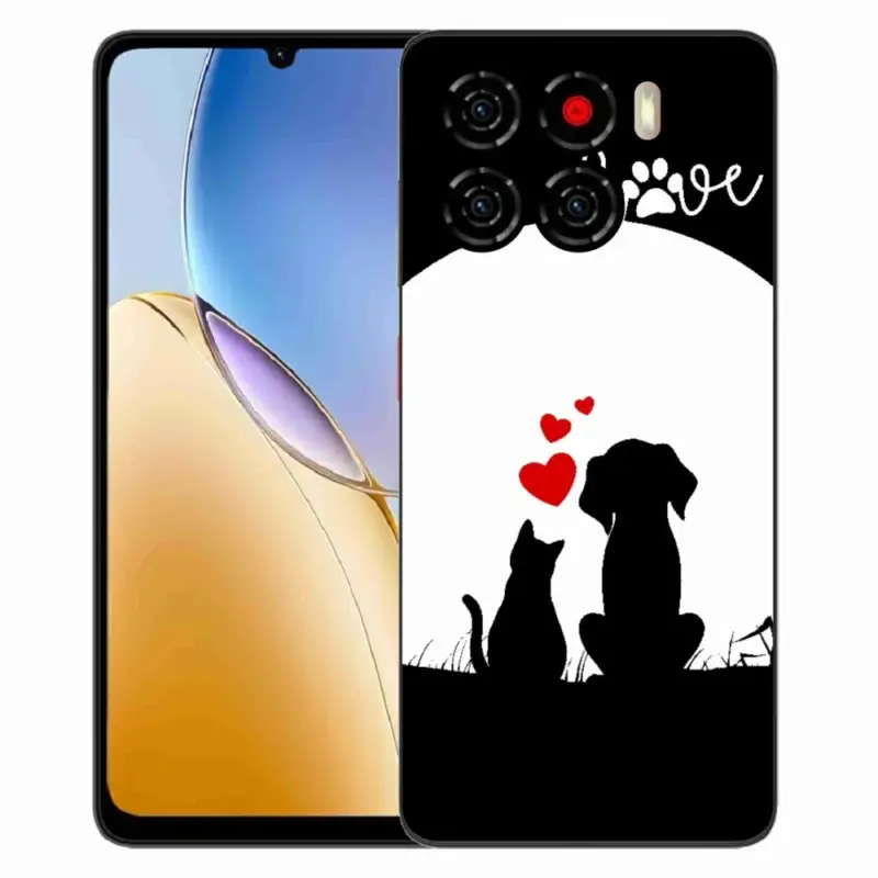 Gelový kryt mmCase na ZTE Blade A56 - zvířecí láska Tovární Cena