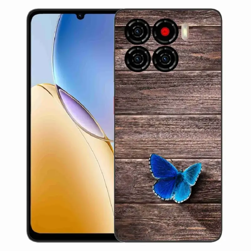 Výhodná Nabídka Gelový kryt mmCase na ZTE Blade A56 - modrý motýl 1