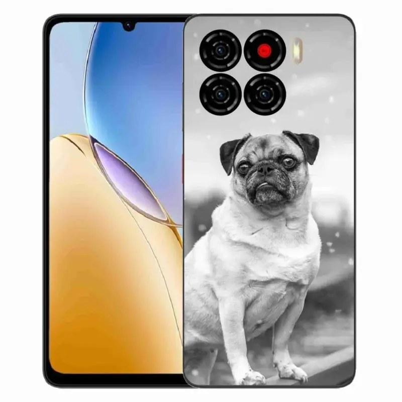 Gelový kryt mmCase na ZTE Blade A56 - mops Nejprodávanější